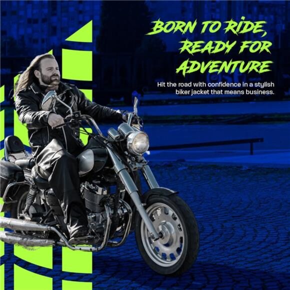 Leather Motorcycle Jacket Ultra Comfy Vintage Style Black Leather Jacket - Picture 5 of 8